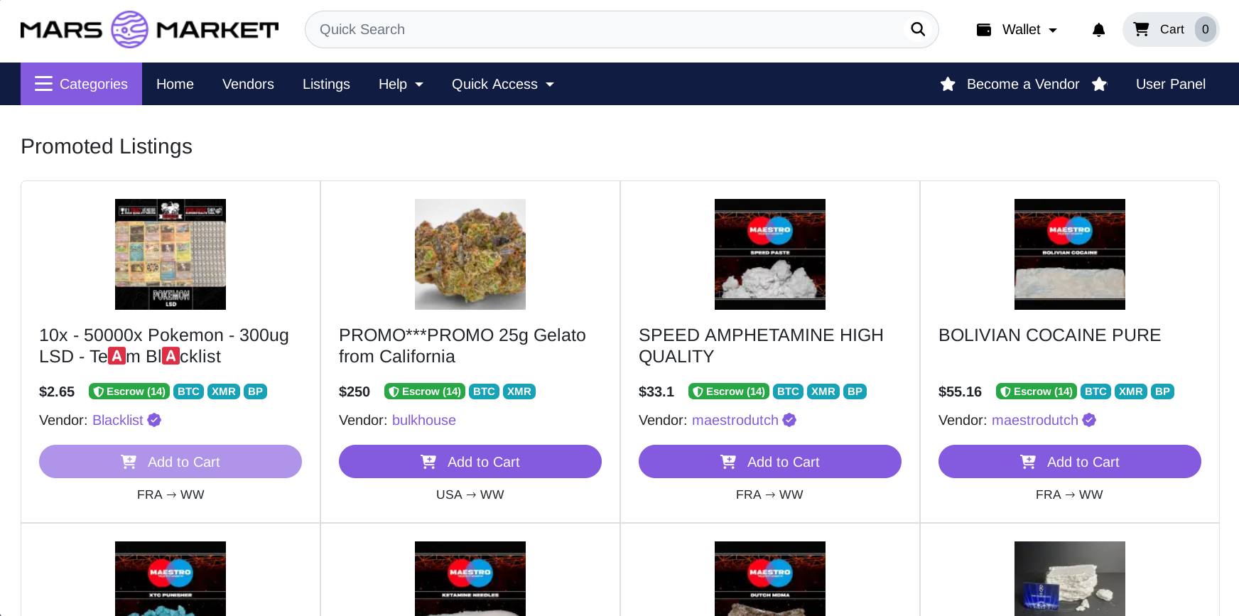 MarsMarket Screenshot - UI Preview