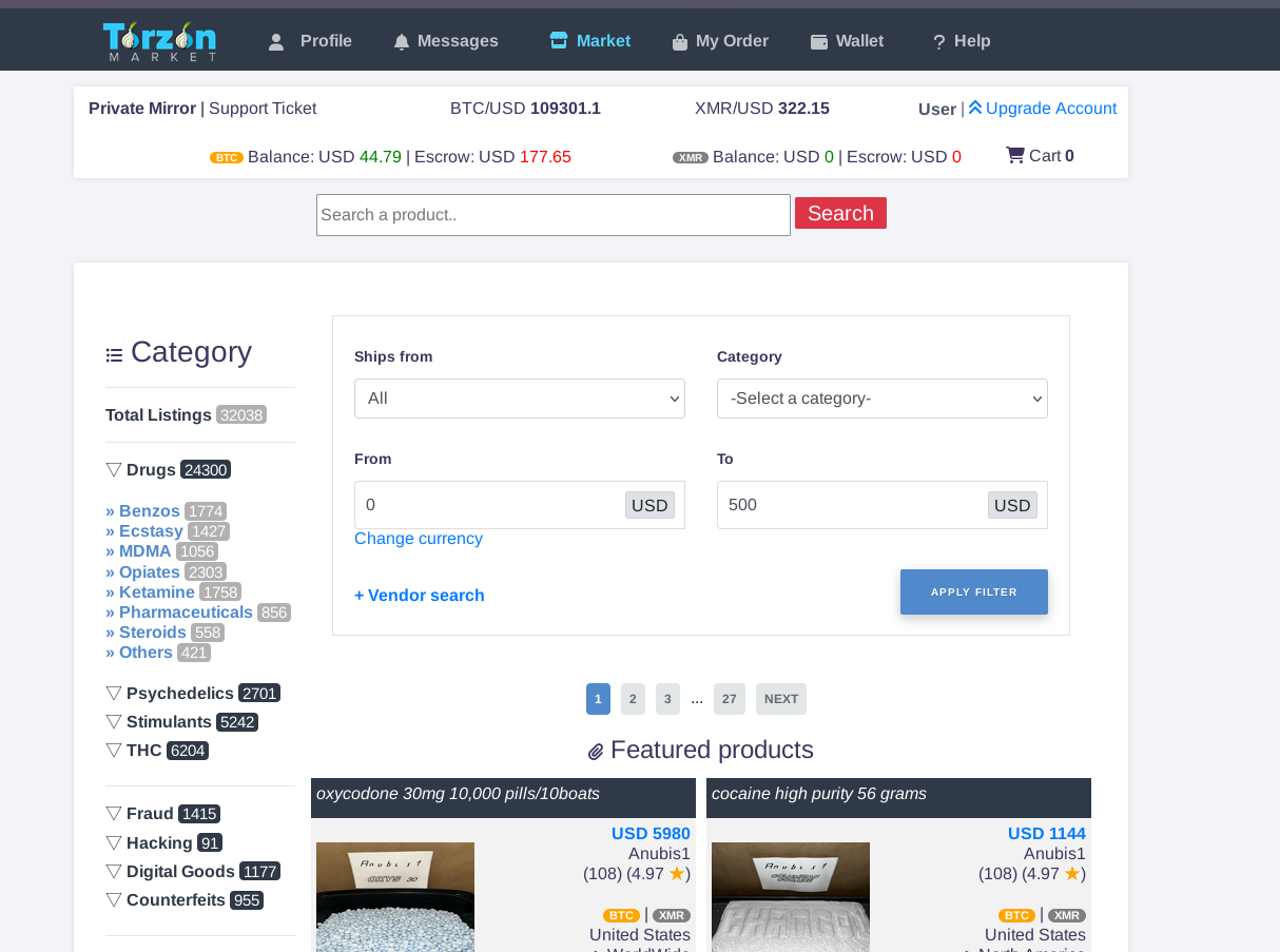 TorZon Market Screenshot